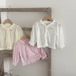 【73-100cm】カーディガン ベビー 女の子 フリル 日焼け止め - 画像 (8)