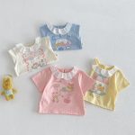 【73-120cm】Tシャツ 可愛い ガールズ 着心地良い トップス - 画像 (11)