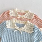 【73-100cm】Tシャツ 半袖 可愛い襟 トップス - 画像 (18)