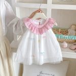 【73-100cm】ワンピース ピンク襟 可愛い 女の子 - 画像 (3)
