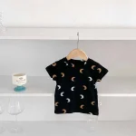【73-100cm】半袖 Tシャツ ベビー 韓国風 月柄 - 画像 (10)