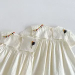 【66-130cm】ワンピース or ロンパース ベビー 女の子 可愛い刺繍 - 画像 (11)