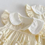 【66-140cm】 ロンパース or ワンピース ベビー フリル袖 リボン付き - 画像 (23)