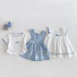【73-120cm】フリルTシャツor刺繍サロペットorサロペットスカート 可愛い 子供服 - 画像 (4)