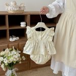 【66-100cm】セットアップ チェリー柄 トップス&ブルマ - 画像 (9)