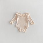 【66-90cm】　ロンパース 柔らか フリル襟 ベビー服 - 画像 (5)