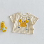 【73-110cm】Tシャツ 可愛い ボーダー トップス - 画像 (4)