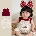 【73-100cm】サロペット&シャツ 可愛い フラワー柄 セットアップ - 画像 (3)
