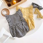 【73-100cm】ロンパース チェック柄 ノースリーブ 可愛い ベビー服 - 画像 (3)