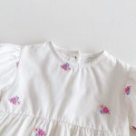 【66-110cm】ロンパースorワンピース フラワー柄 ホワイト 姉妹服 - 画像 (18)