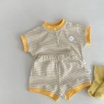 【73-110cm】セットアップ ボーダー Tシャツ&ショートパンツ - 画像 (7)