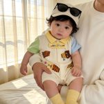 【66-100cm】ロンパース クマ 可愛い 半袖 ベビー服 - 画像 (7)
