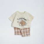 【73-100cm】半袖Tシャツ 恐竜イラスト 可愛い - 画像 (5)