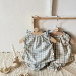 【73-100cm】セットアップ ベビー おしゃれ チェック柄 - 画像 (2)