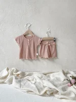 【73-100cm】セットアップ ベビー 韓国風 フリルワッフル - 画像 (10)