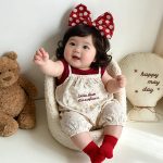 【73-100cm】サロペット&シャツ 可愛い フラワー柄 セットアップ - 画像 (7)