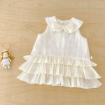 【73-120cm】ワンピース蝶結びクリームケーキ - 画像 (3)