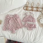 【90-150cm】水着 女の子 カートゥーン小花柄 ビーチ スイムウェア