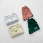 【80-130cm】セットアップ キッズ 半袖 Tシャツ+ショートパンツ 薄手 男女兼用 シンプル - 画像 (4)