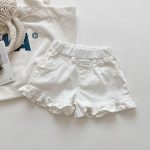 【80-120cm】 デニムショートパンツ 女の子 花びらデザイン おしゃれ - 画像 (4)