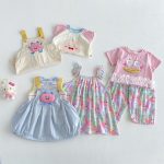 【73-120cm】ベストor半袖Tシャツor ワンピースorパンツ ベビー プリント かわいい - 画像 (3)