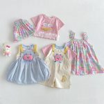 【73-120cm】ベストor半袖Tシャツor ワンピースorパンツ ベビー プリント かわいい
