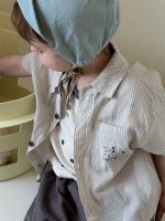 【73-110cm】シャツ or ドット柄Ｔシャツ or ショートパンツ ベビー 男の子 ナチュラル - 画像 (6)