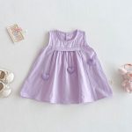 【73-120cm】ワンピース ベビー 女の子 ハート ノースリーブ - 画像 (7)