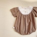 【66-90cm】ロンパース ベビー 女の子 韓国風 肩フリル - 画像 (6)