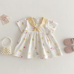 【73-120cm】ワンピース ベビー 女の子 可愛い セーラー - 画像 (11)