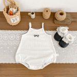 【66-90cm】ロンパース ベビー 蝶結び シンプル - 画像 (3)