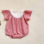 【66-90cm】ロンパース ベビー 女の子 韓国風 肩フリル - 画像 (7)