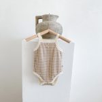 【66-90cm】キャミロンパース ベビー チェック 肌触り良い - 画像 (6)