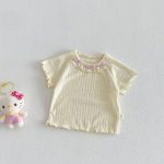 【73-120cm】Tシャツ ベビー 女の子 フリル 蝶結び - 画像 (6)