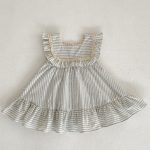【66-130cm】ロンパース or ワンピース ベビー 女の子 ストライプ フリル - 画像 (6)