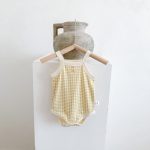 【66-90cm】キャミロンパース ベビー チェック 肌触り良い - 画像 (9)