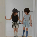 【73-120cm】ショートパンツ ベビー チェック柄 履きやすい - 画像 (5)
