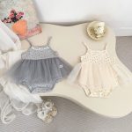 【66-90cm】ロンパース 可愛い メッシュ おしゃれ 女の子