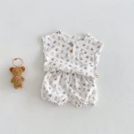 【66-100cm】セットアップ ベビー 熊柄 快適な着心地