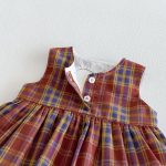 【66-90cm】ロンパース レッド チェック 可愛い ベビー服 - 画像 (10)