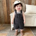 【73-100cm】セットアップ ヒョウ柄 サロペット&シャツ 可愛い - 画像 (9)
