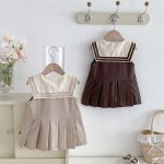 【73-110cm】ワンピース クマセーラー ノースリーブ 女の子 シンプル - 画像 (9)