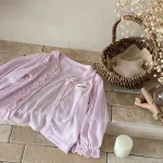 【73-100cm】カーディガン ベビー 女の子 フリル 日焼け止め - 画像 (14)