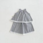 【73-110cm】セットアップ ブラックチェック おしゃれ - 画像 (5)