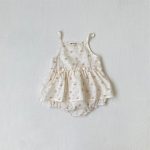 【66-90cm】ロンパース ベビー 韓国風 キャミ 花柄 - 画像 (10)