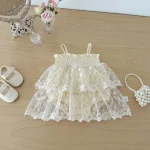 【66-90cm】ロンパース ベビー おしゃれ キャミレース - 画像 (7)