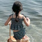 【90-140cm】水着 花模様 おしゃれ 上下セット - 画像 (5)