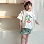 【80-150cm】セットアップorワンピース スイカ ストライプ おしゃれ - 画像 (4)