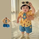 【73-100cm】セットアップ ネクタイ付き 可愛い - 画像 (2)