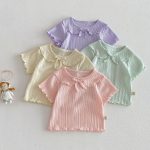 【80-120cm】Tシャツ パステルカラー 柔らか 女の子 トップス - 画像 (2)